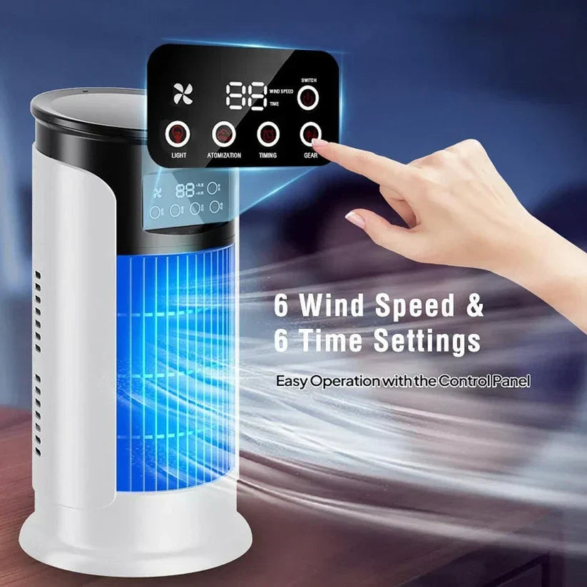 Sleek portable AC, a windowless and energy-efficient room cooler, great for modern home or office.