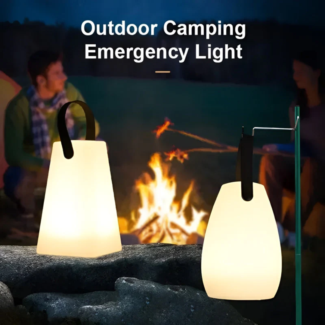 Waterproof portable LED lamp for bedside or patio, featuring dynamic color illumination