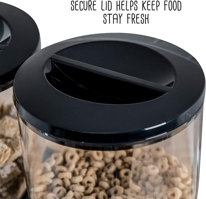 Compact double food container by PortionMate, space-saving design for kitchen and pantry organization