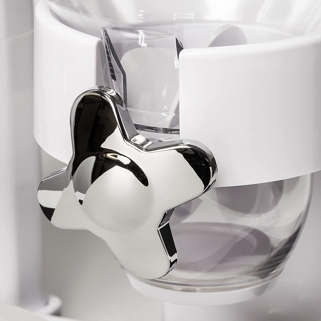 PortionMate kitchenware: double cereal and dry food dispenser, easy-turn knob for controlled portions