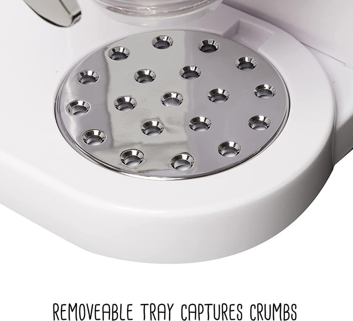 Acrylic double food container, stainless steel accents, perfect for cereal and bulk dry goods