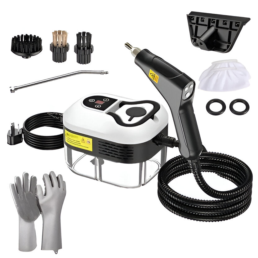 Powerful high-pressure steam cleaner for versatile home and auto deep cleaning, chemical-free solution.