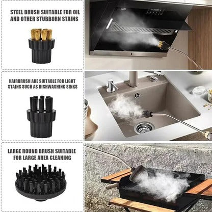 Versatile high-pressure steam cleaner, a powerful household tool for germ killing, stain removal, auto cleaning.