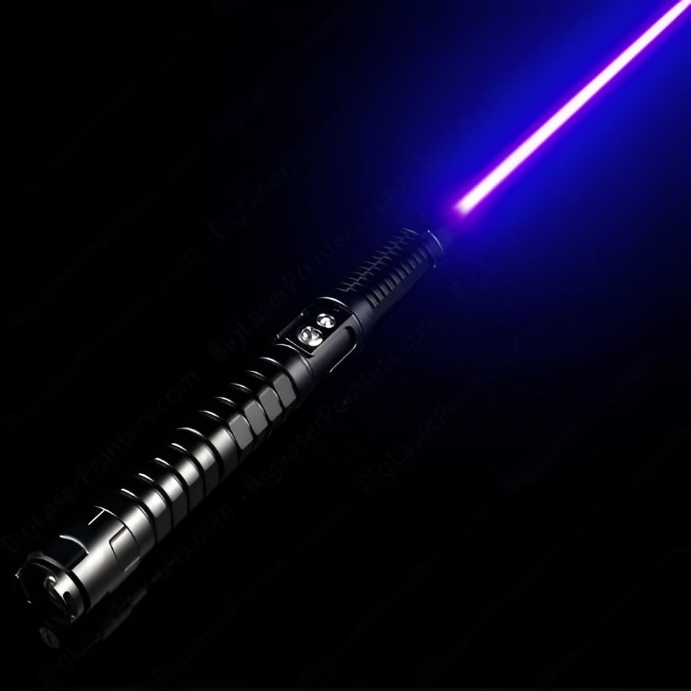 Tactical blue laser torch, a powerful portable survival tool and fire starter for outdoor gear.