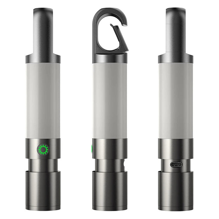 Powerful USB-C rechargeable LED flashlight for outdoor adventures & emergencies.