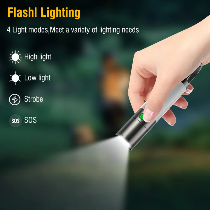 Heavy-duty LED flashlight, durable construction, powerful for any situation.