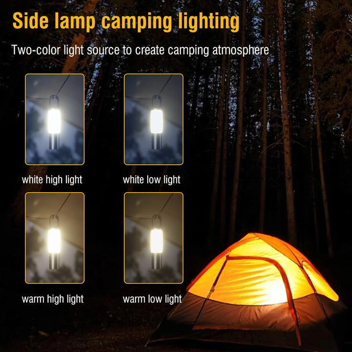Portable LED torch with magnet & USB-C charging, your reliable light source.