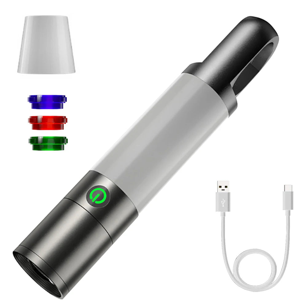 Durable, portable LED flashlight, powerful illumination for any dark situation.