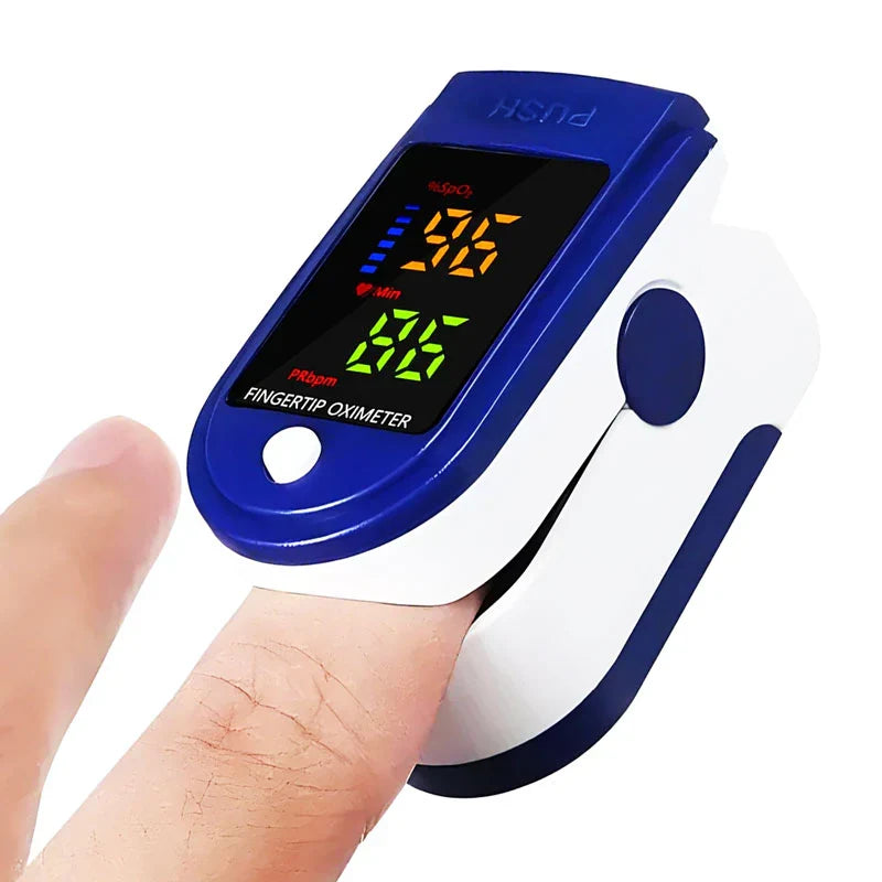 Precise blood oxygen meter (pulse oximeter) for accurate SpO2 and pulse rate monitoring, home health.