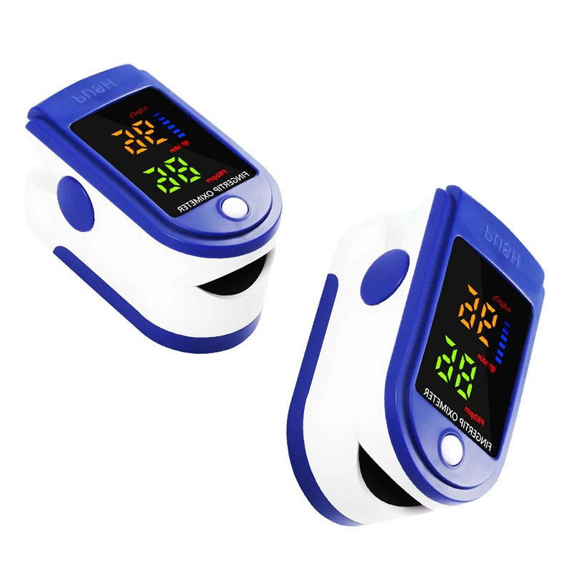 Compact blood oxygen meter with SpO2 sensor, a portable pulse oximeter for reliable health monitoring.