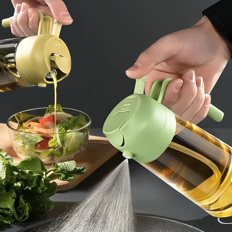 Precise cooking oil sprayer for healthy meal prep, ideal for air frying, grilling, and salads.