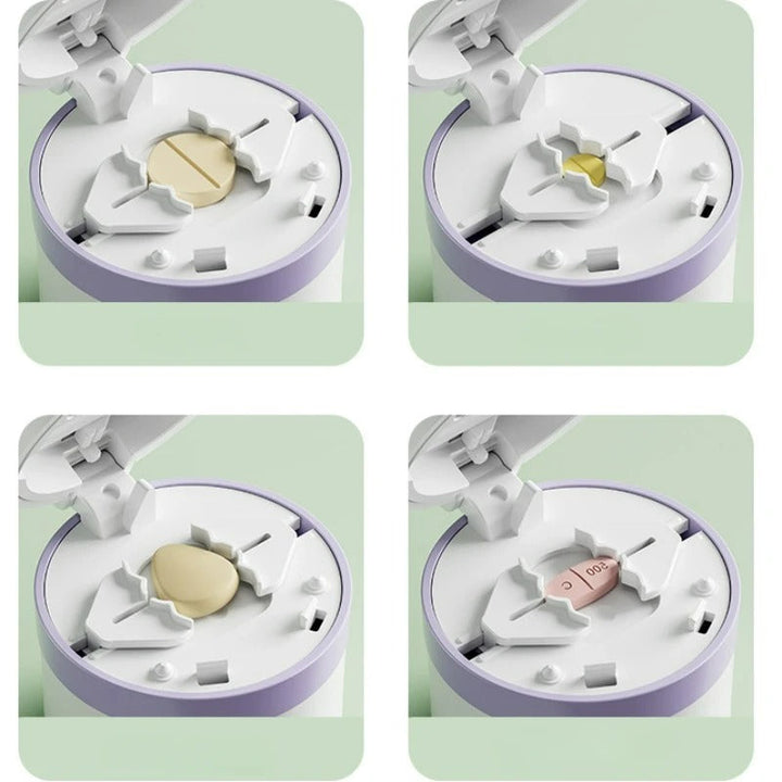 Health care pill splitter & vitamin cutter for precise dosage accuracy. Compact for travel & daily medication management.