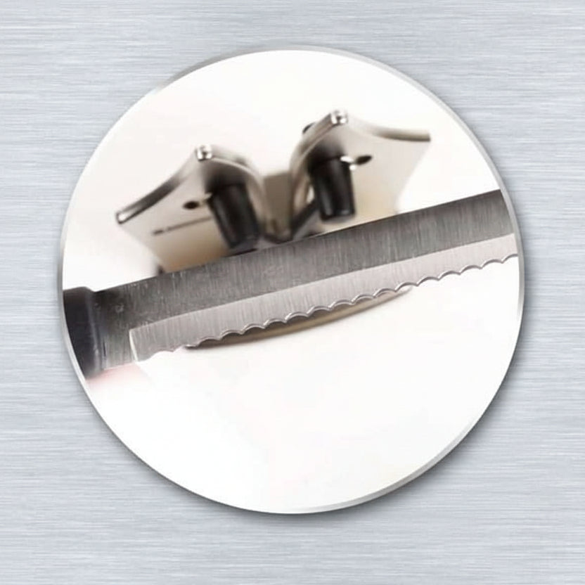 Tungsten carbide precision knife sharpener for consistent, optimal sharpness and durable blade performance.