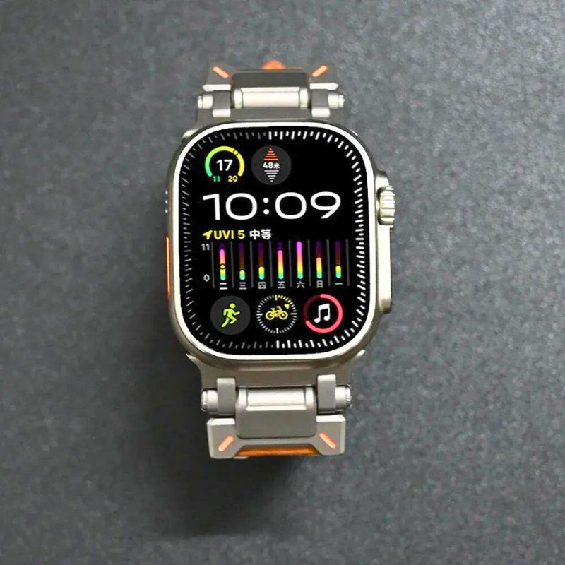 Unisex premium leather smartwatch band, durable, elegant, and device compatible. Classic style.