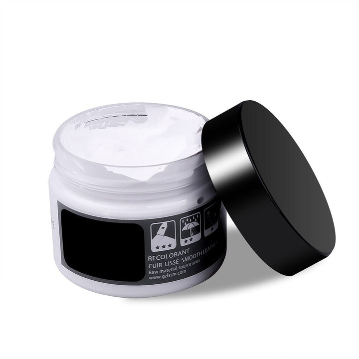 Versatile RestoreLeather leather care balm, suitable for furniture, car seats & accessories.