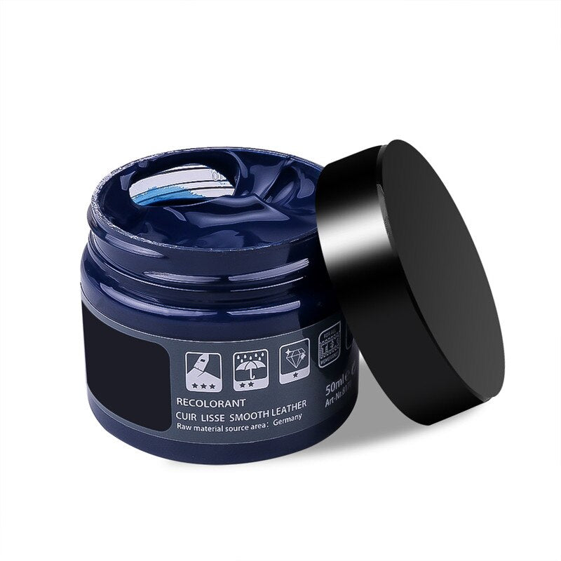 Smooth texture of RestoreLeather Premium Leather Balm, ready to deeply condition leather.
