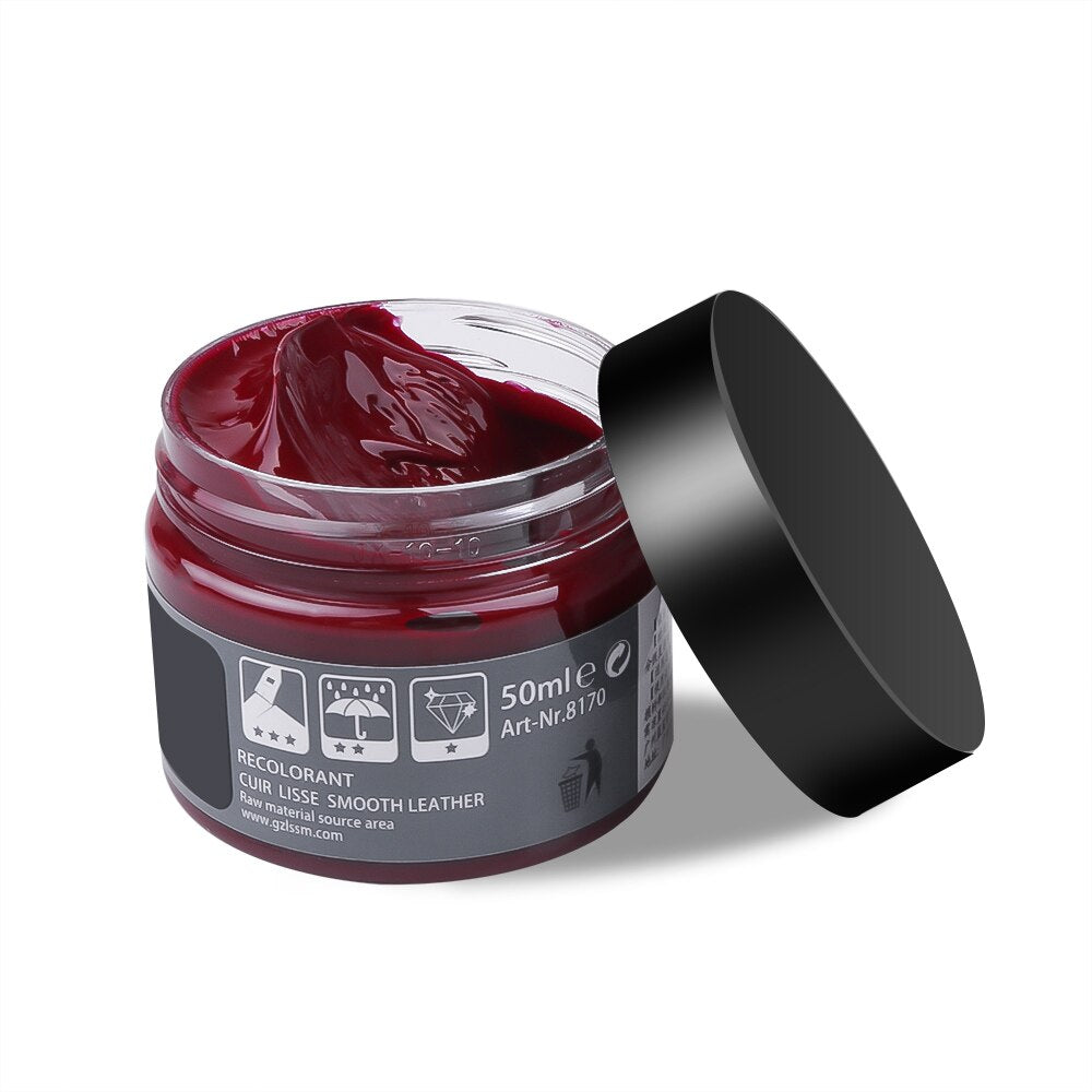 RestoreLeather leather repair balm fixing cracks & scratches on vintage leather furniture.