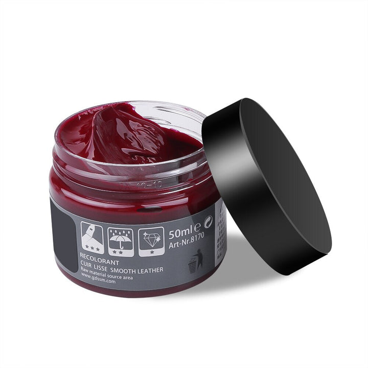 RestoreLeather leather repair balm fixing cracks & scratches on vintage leather furniture.