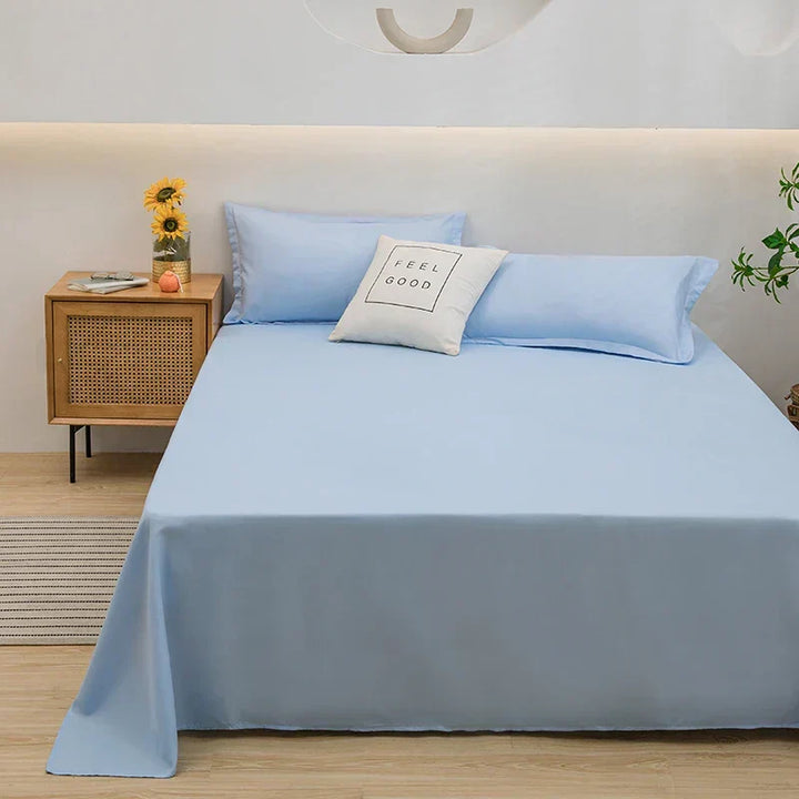 White linen duvet cover styled elegantly on a bed, creating serene, luxurious bedroom decor & comfortable bedding.