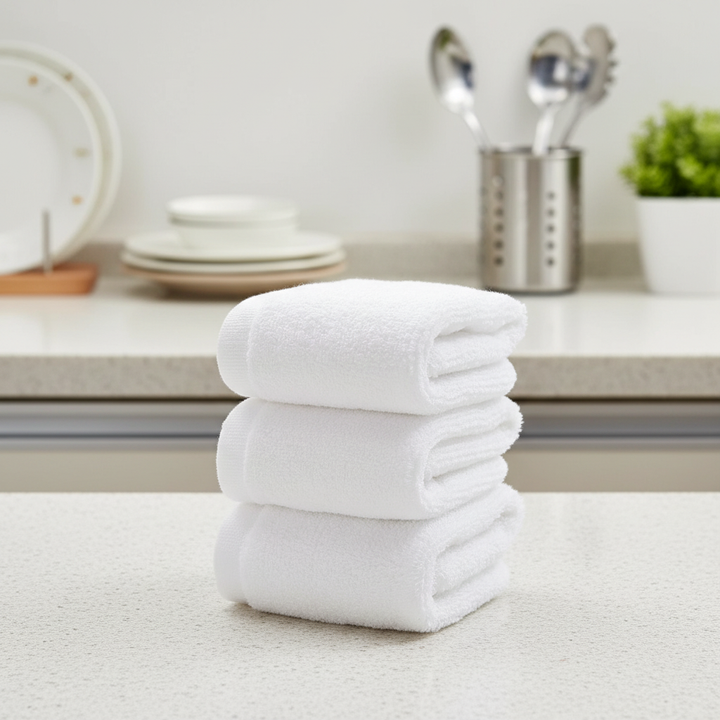 Premium soft cotton small towels, 10-pack, for kitchen or bath, highly absorbent and eco-friendly