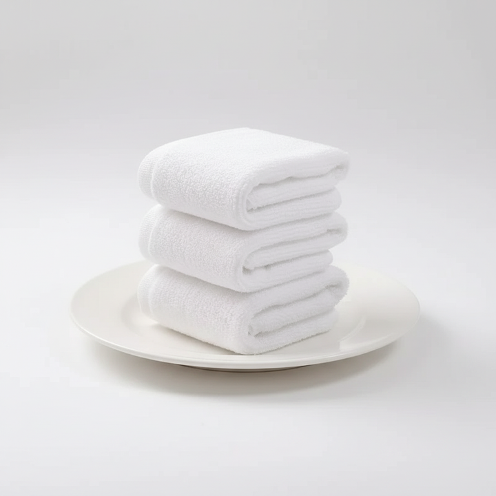 Set of 10 small, absorbent cotton hand towels, premium quality for kitchen and bathroom use