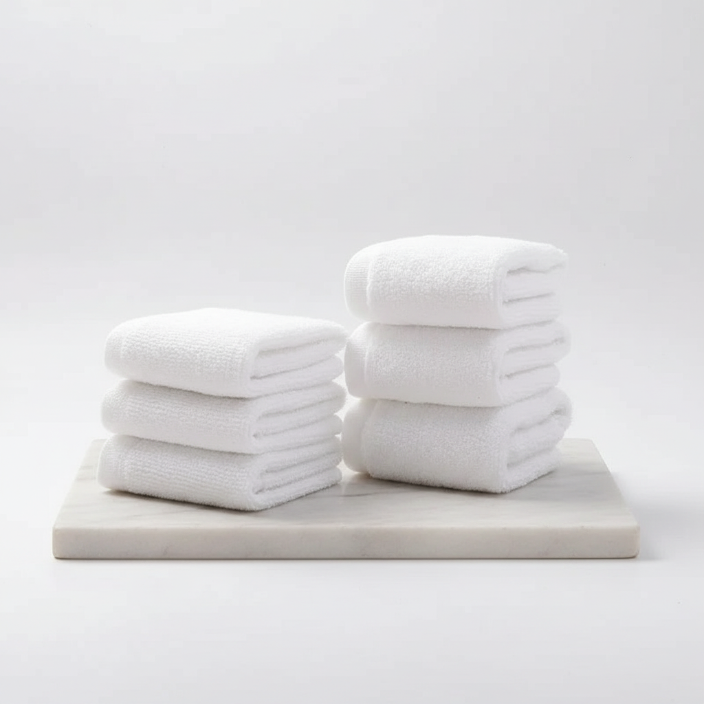 Eco-friendly premium small cotton towels, 10-pack, highly absorbent for versatile home use