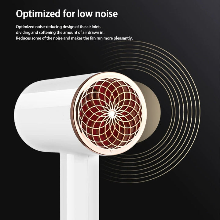 Salon-grade 2400W hairdryer featuring negative ion technology for smooth, shiny hair