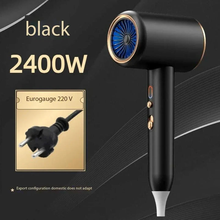 Salon-grade 2400W hairdryer, offering versatile temperature and speed control