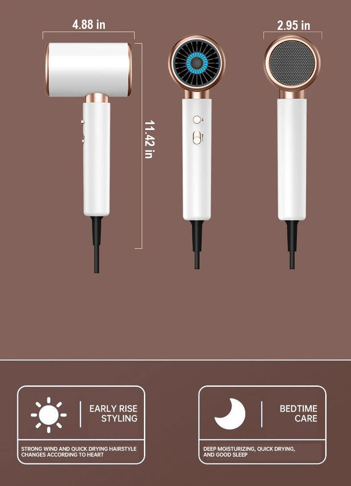 Powerful 2400W hair dryer with cold air func for setting your perfect hairstyle