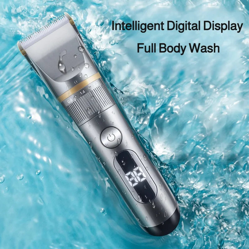 Close-up of ProEdge cordless hair clipper, ergonomic design, for easy personal grooming