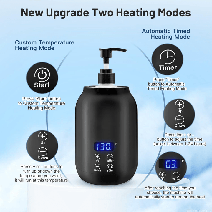 Spa-grade electric oil warmer, essential salon supplies for professional massage and aromatherapy sessions.