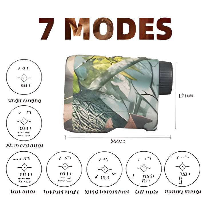 Waterproof hunting rangefinder with 3280ft long-range accuracy, rechargeable, ideal for outdoor precision.