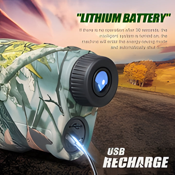 Tactical 3280ft hunting range finder, professional precision optics, waterproof, long range, and rechargeable.