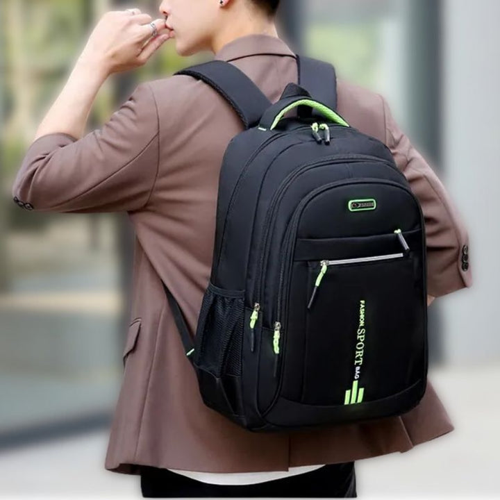 Professional men's waterproof business backpack, sleek design for daily commute & laptop protection.