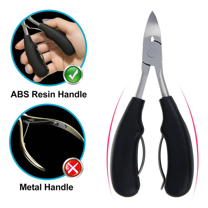 Precision toenail & fingernail clippers for thick nails. Essential pedicure & manicure tool for seniors.