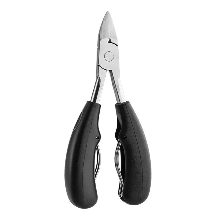 High-quality carbon steel nail clippers for seniors with thick toenails. Durable personal care manicure tool.