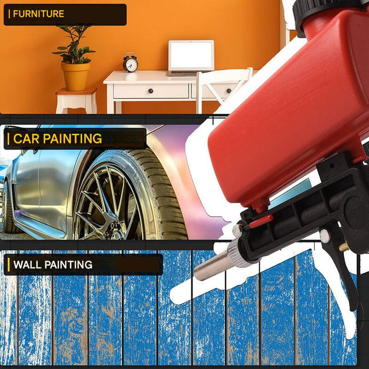 Professional portable sandblasting gun, essential for efficient rust and paint removal projects.