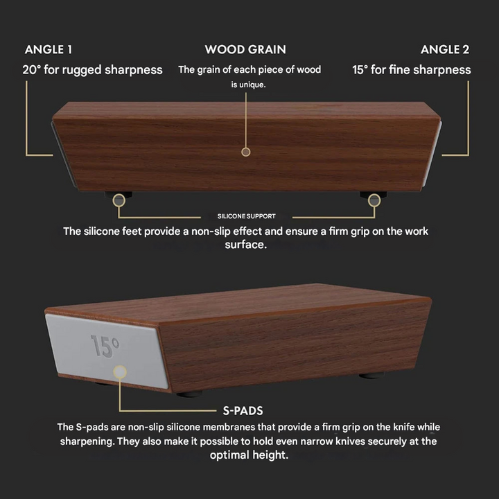 Compact & professional rolling knife sharpener, an essential kitchen tool for sharp blades.