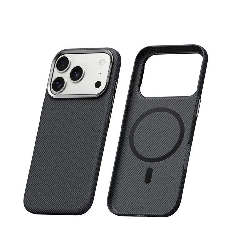 Premium protective MagSafe iPhone case with textured grip, safeguarding your device.