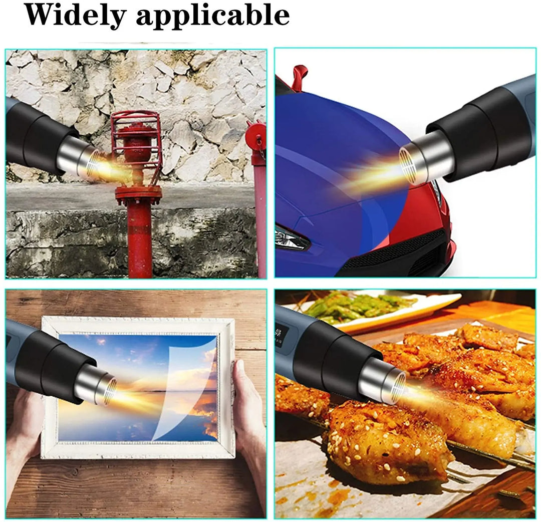Side view of 2000W ProTherm industrial heat gun with digital temperature display