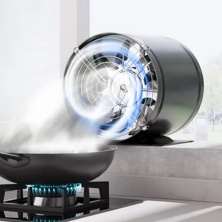 Ultra-quiet PureFlow home ventilation fan, perfect for bedroom or office, ensuring fresh air without noise.