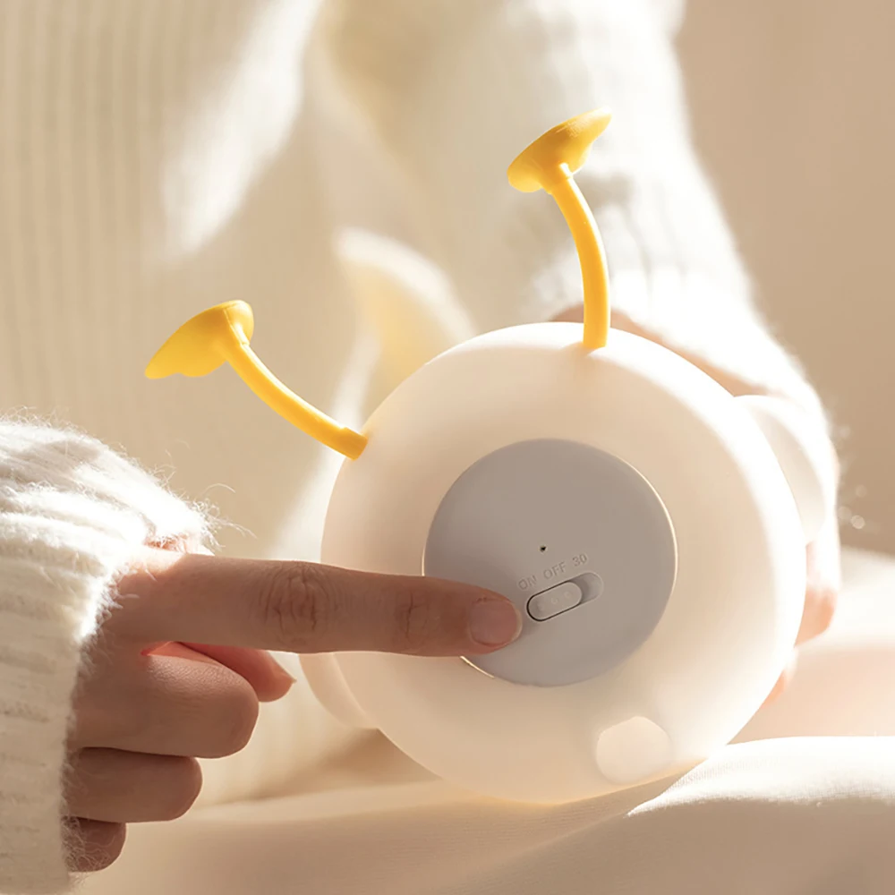 QuackLight duck night light, an adorable LED lamp creating a calming atmosphere in any children's room or nursery.