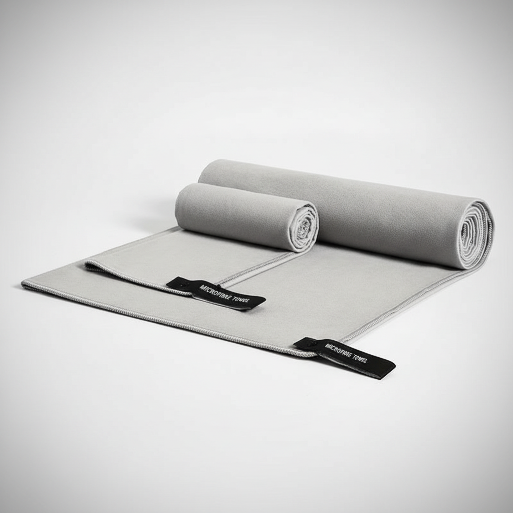 Absorbent MicroPlush microfiber sports towel for gym, beach, and travel