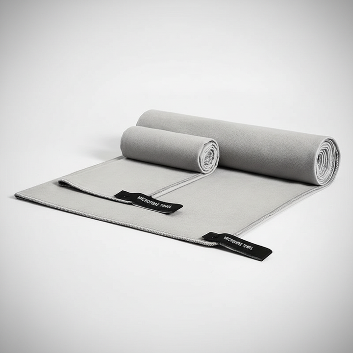 Absorbent MicroPlush microfiber sports towel for gym, beach, and travel
