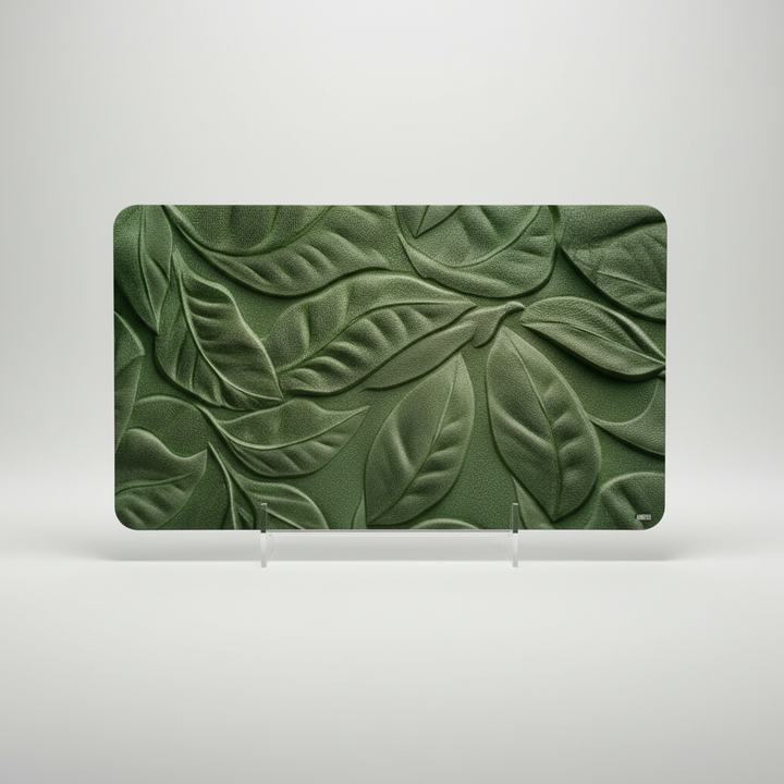Unisex quick-drying bath mat, featuring a stylish leaf design. Made from absorbent diatomaceous earth, perfect for bathroom.