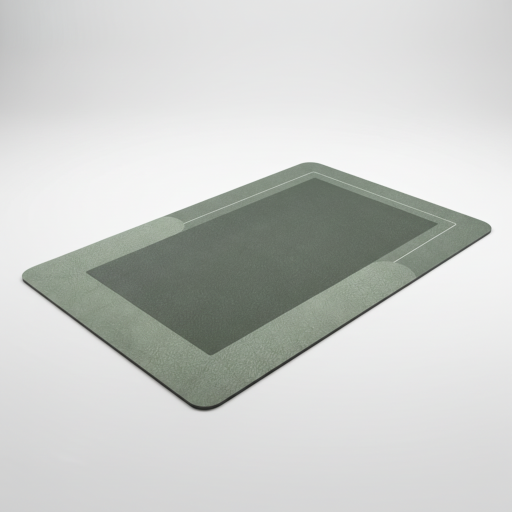 Rectangular quick-dry non-slip mat, perfect for bathroom safety and moisture absorption.