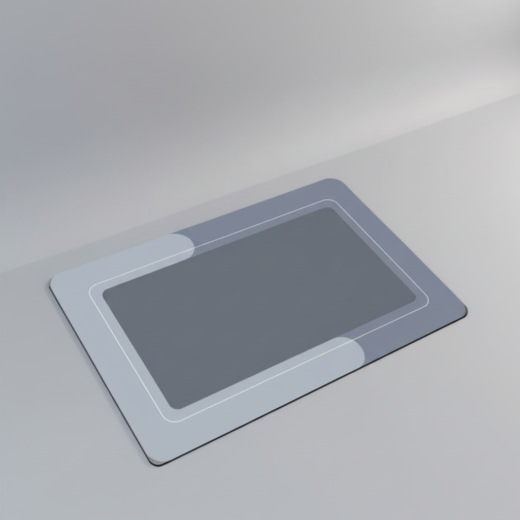 Super absorbent quick-drying bath mat, rectangular shape, a mold resistant bathroom essential.