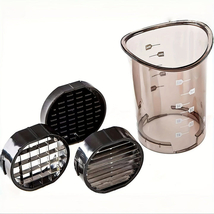 Compact QuickSlice manual food chopper, perfect for small kitchens and everyday vegetable slicing.