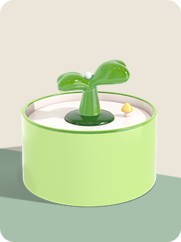 Premium ceramic cat drinking fountain, silent & automatic, offering fresh filtered water.