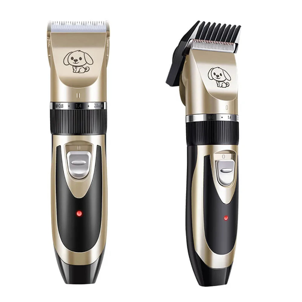 Rechargeable quiet dog hair clipper set for efficient home grooming. Cordless pet trimmer for all dog types.